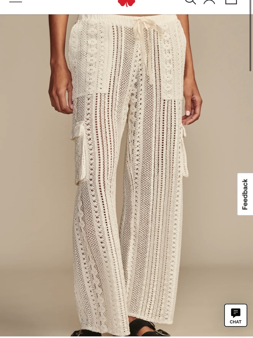 Lucky brand crochet cargo pants